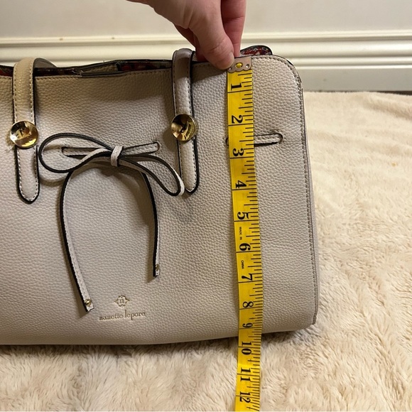 Nanette Lapor | Arabelle Shoulder Bag | Light Grey/Cream | Bow Detail - Picture 6 of 6